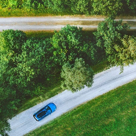 aerial-view-road-and-field